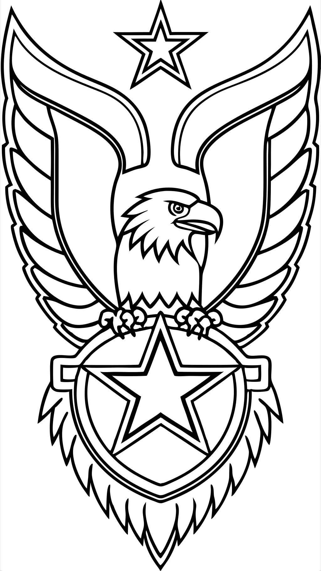 coloriage du logo des aigles